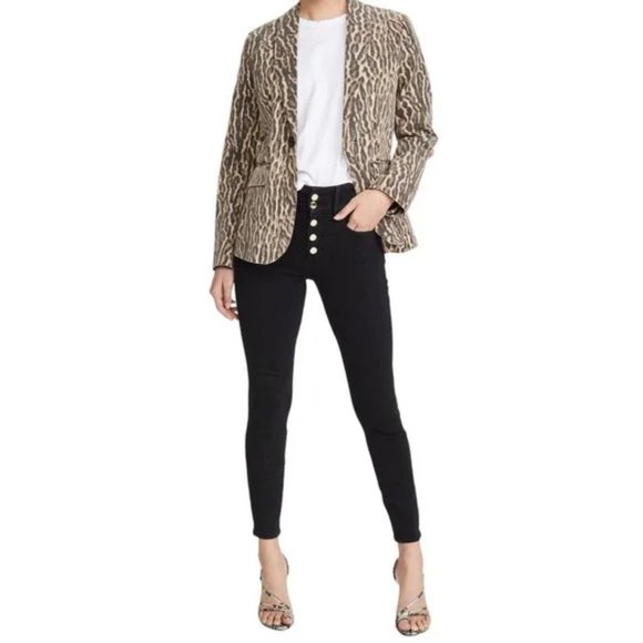 GOOD AMERICAN Skinny Jeans, Black Cotton High Rise Button Fly Pocket Casual 0/25 - Picture 2 of 16